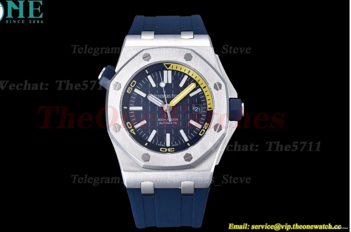 RU Stk Offshore Royal MY8215 15710 SS Diver 42mm GDF Blue Oak 0107
